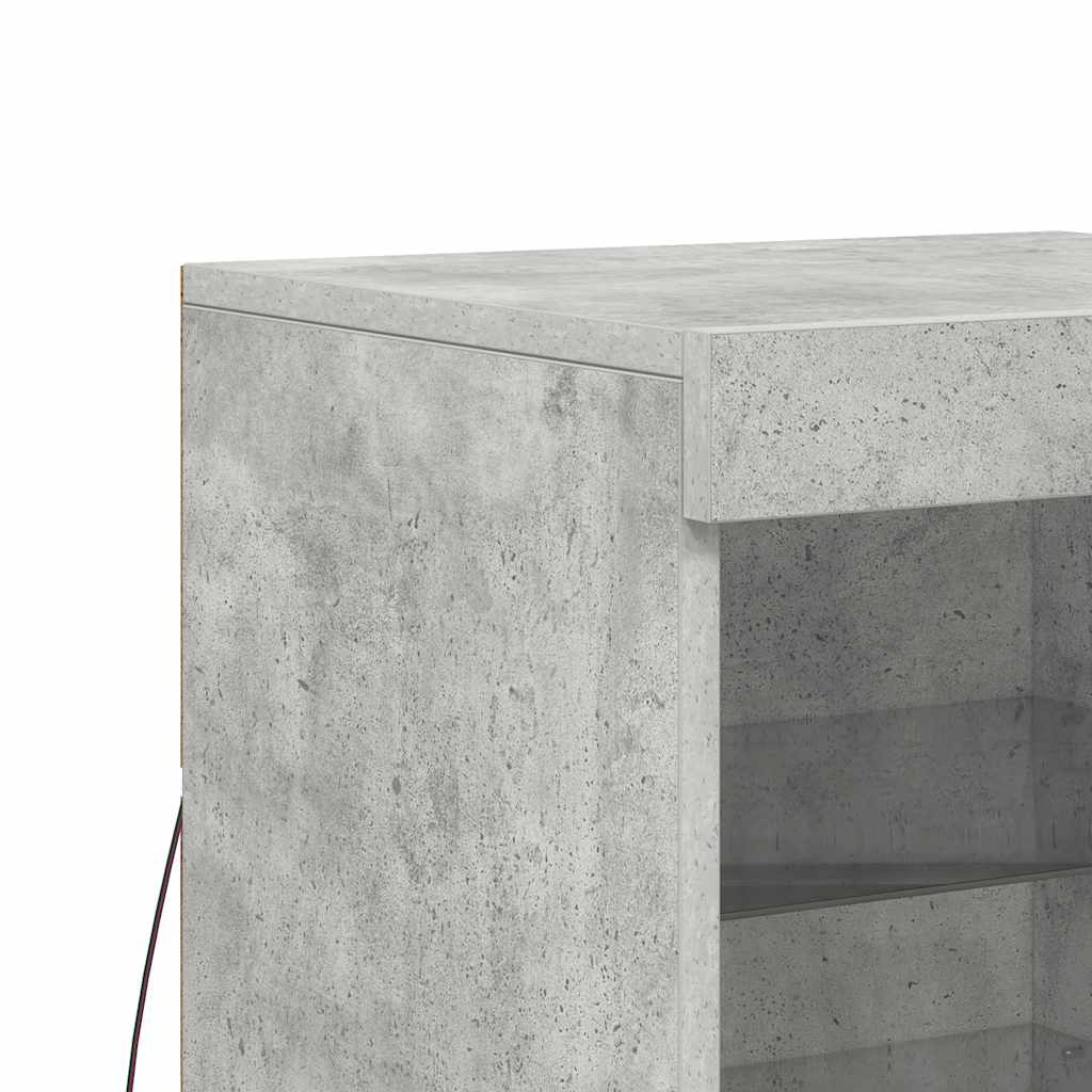 vidaXL Szafka z oświetleniem LED, szarość betonu, 41x37x67 cm