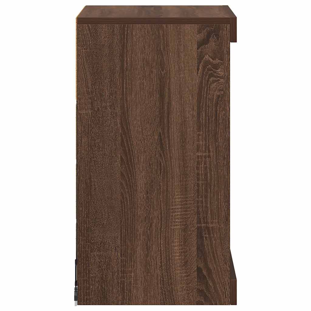 vidaXL Szafka z oświetleniem LED, brązowy dąb, 41x37x67 cm