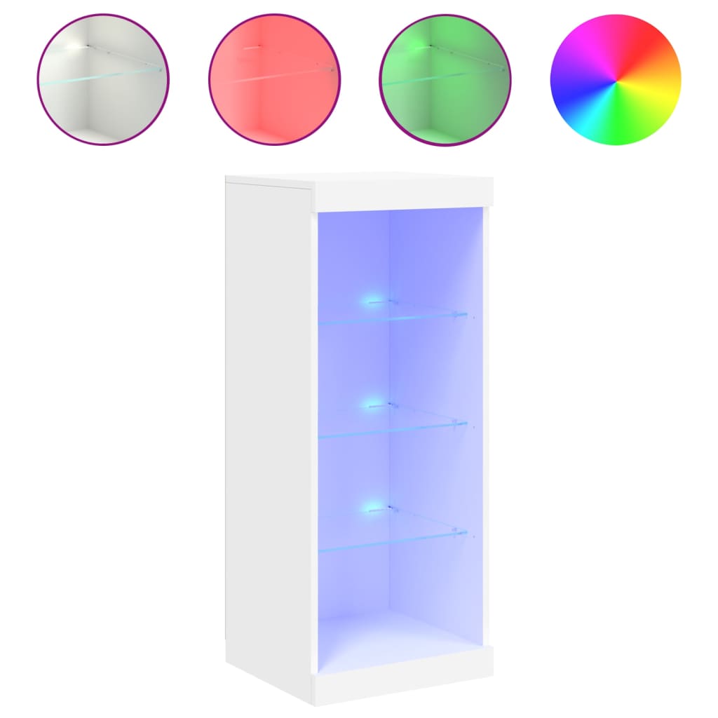 vidaXL Szafka z oświetleniem LED, biała, 41x37x100 cm