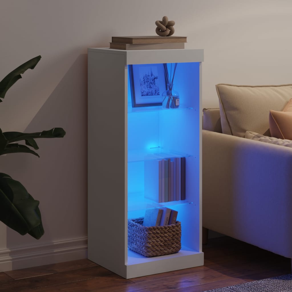 vidaXL Szafka z oświetleniem LED, biała, 41x37x100 cm