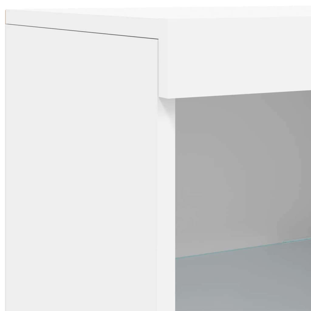 vidaXL Szafka z oświetleniem LED, biała, 41x37x100 cm