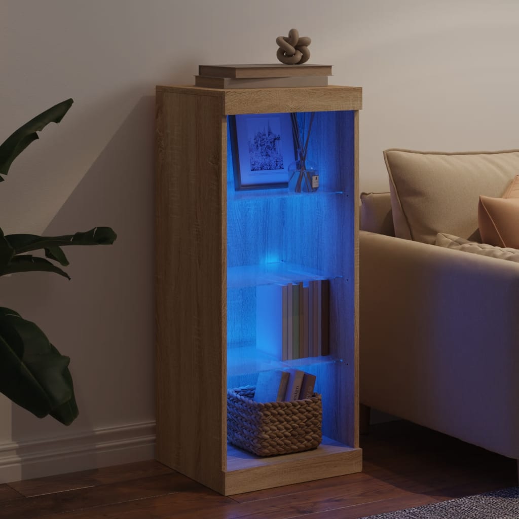 vidaXL Szafka z oświetleniem LED, dąb sonoma, 41x37x100 cm