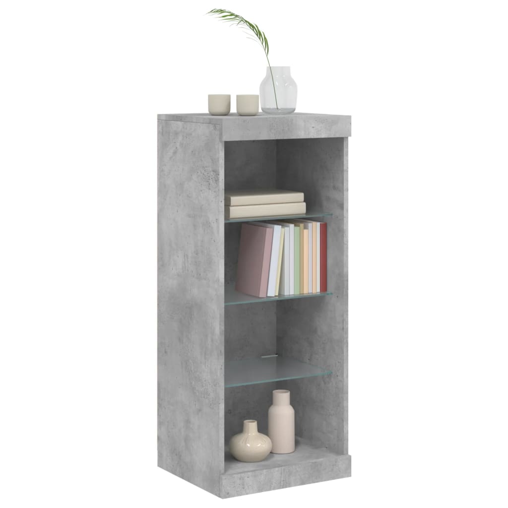 vidaXL Szafka z oświetleniem LED, szarość betonu, 41x37x100 cm