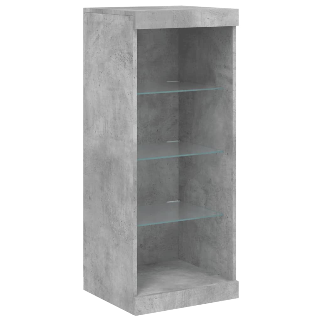 vidaXL Szafka z oświetleniem LED, szarość betonu, 41x37x100 cm