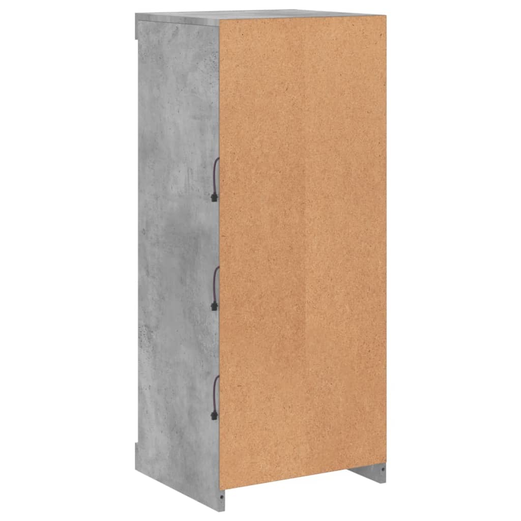 vidaXL Szafka z oświetleniem LED, szarość betonu, 41x37x100 cm