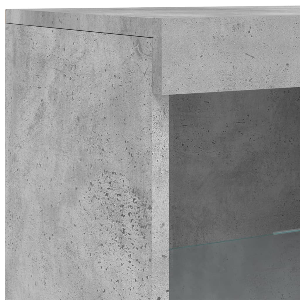 vidaXL Szafka z oświetleniem LED, szarość betonu, 41x37x100 cm