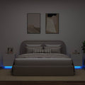 vidaXL Szafki nocne z LED, 2 szt., białe, materiał drewnopochodny