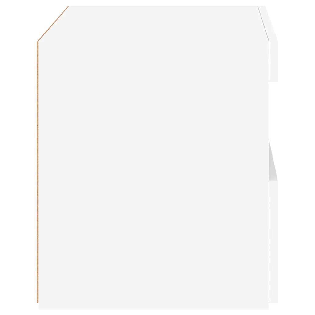 vidaXL Szafka nocna z oświetleniem LED, biała, 50x40x45 cm