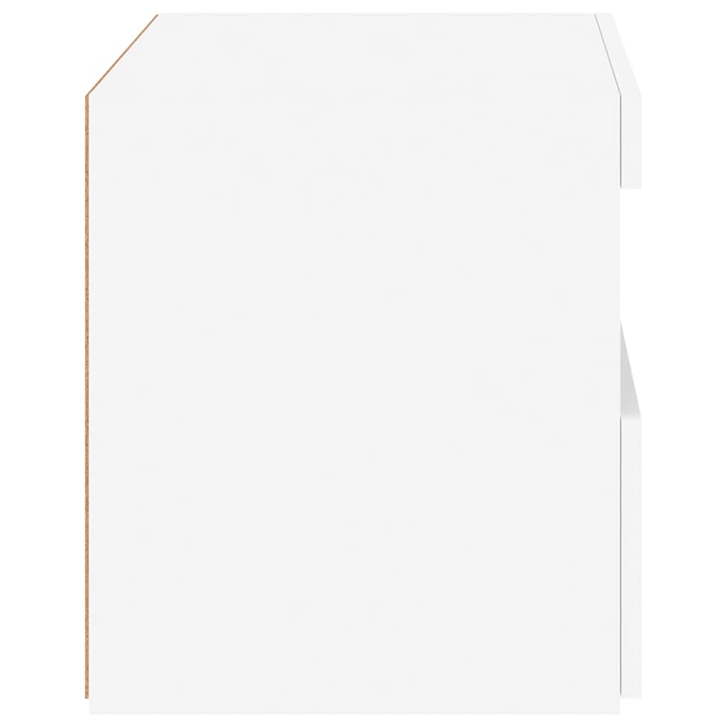 vidaXL Szafki nocne z oświetleniem LED, 2 szt., białe, 50x40x45 cm