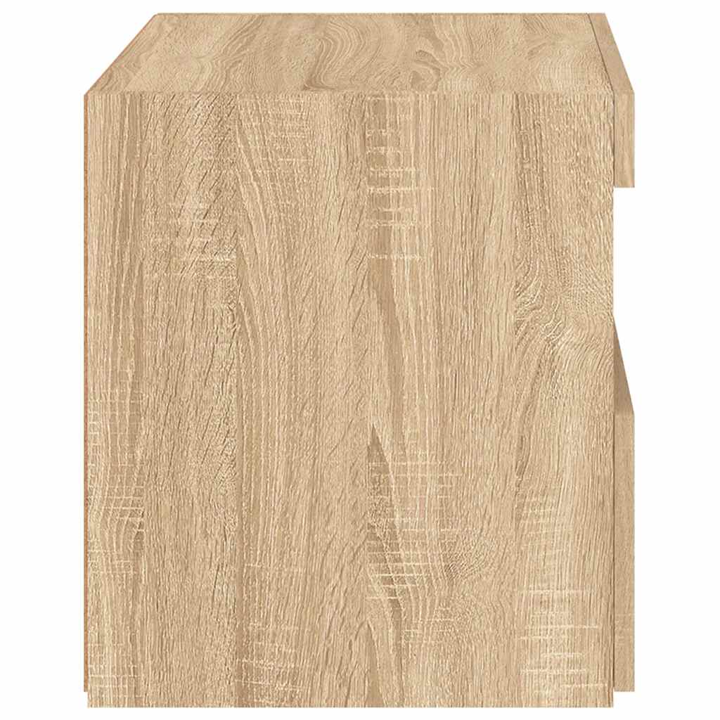 vidaXL Szafka nocna z oświetleniem LED, dąb sonoma, 50x40x45 cm