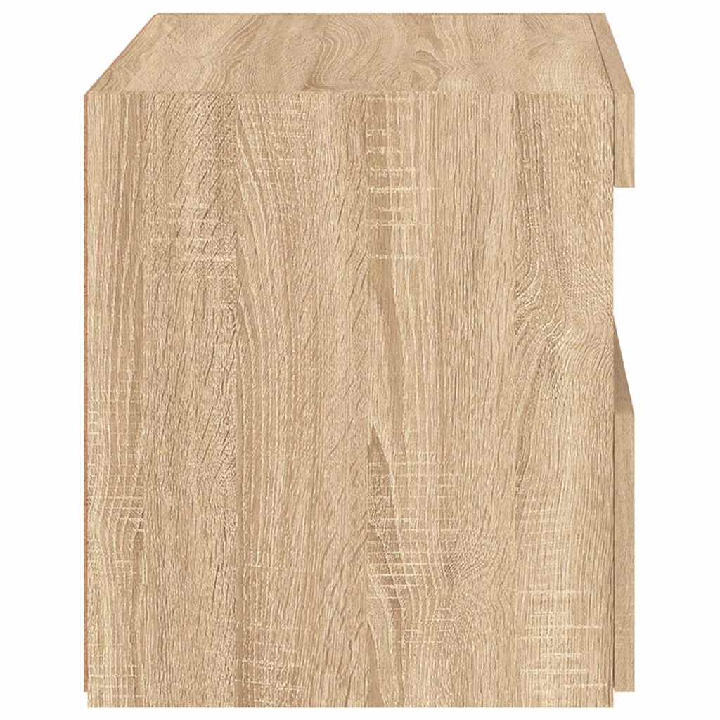 vidaXL Szafki nocne z LED, 2 szt., dąb sonoma, 50x40x45 cm