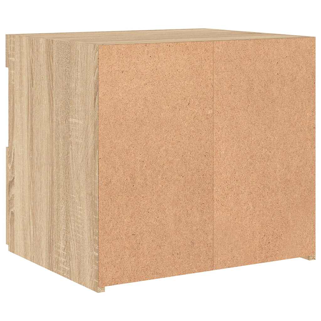 vidaXL Szafki nocne z LED, 2 szt., dąb sonoma, 50x40x45 cm