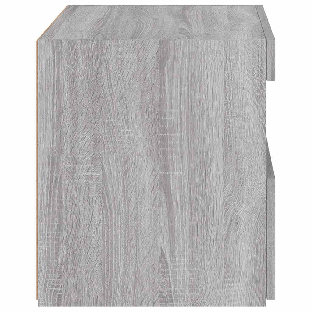 vidaXL Szafka nocna z LED, szary dąb sonoma, 50x40x45 cm