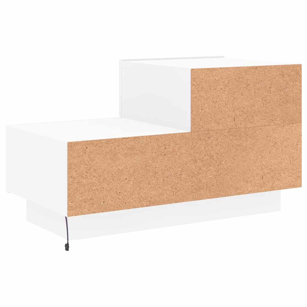 vidaXL Szafka nocna z oświetleniem LED, biała, 70x36x40,5 cm