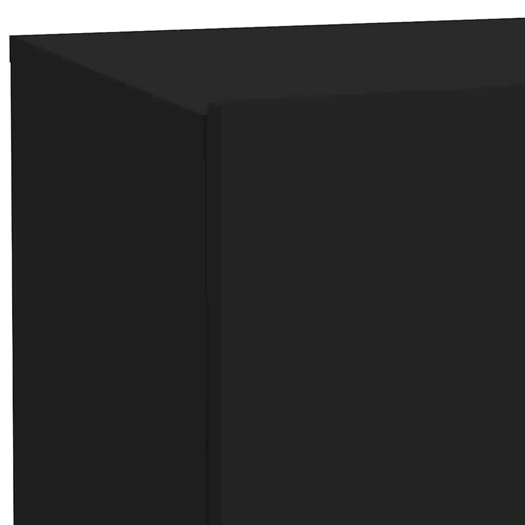 vidaXL Szafka nocna z oświetleniem LED, czarna, 70x36x40,5 cm