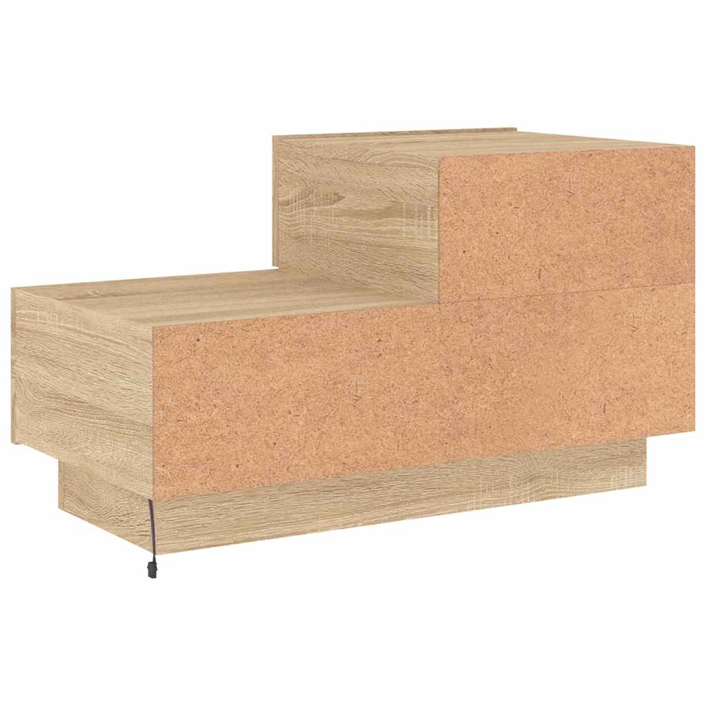 vidaXL Szafka nocna z oświetleniem LED, dąb sonoma, 70x36x40,5 cm