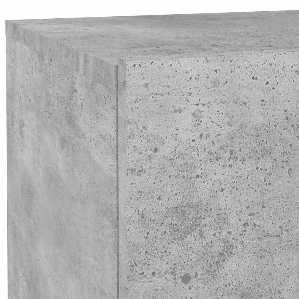 vidaXL Szafka nocna z oświetleniem LED, szarość betonu, 70x36x40,5 cm