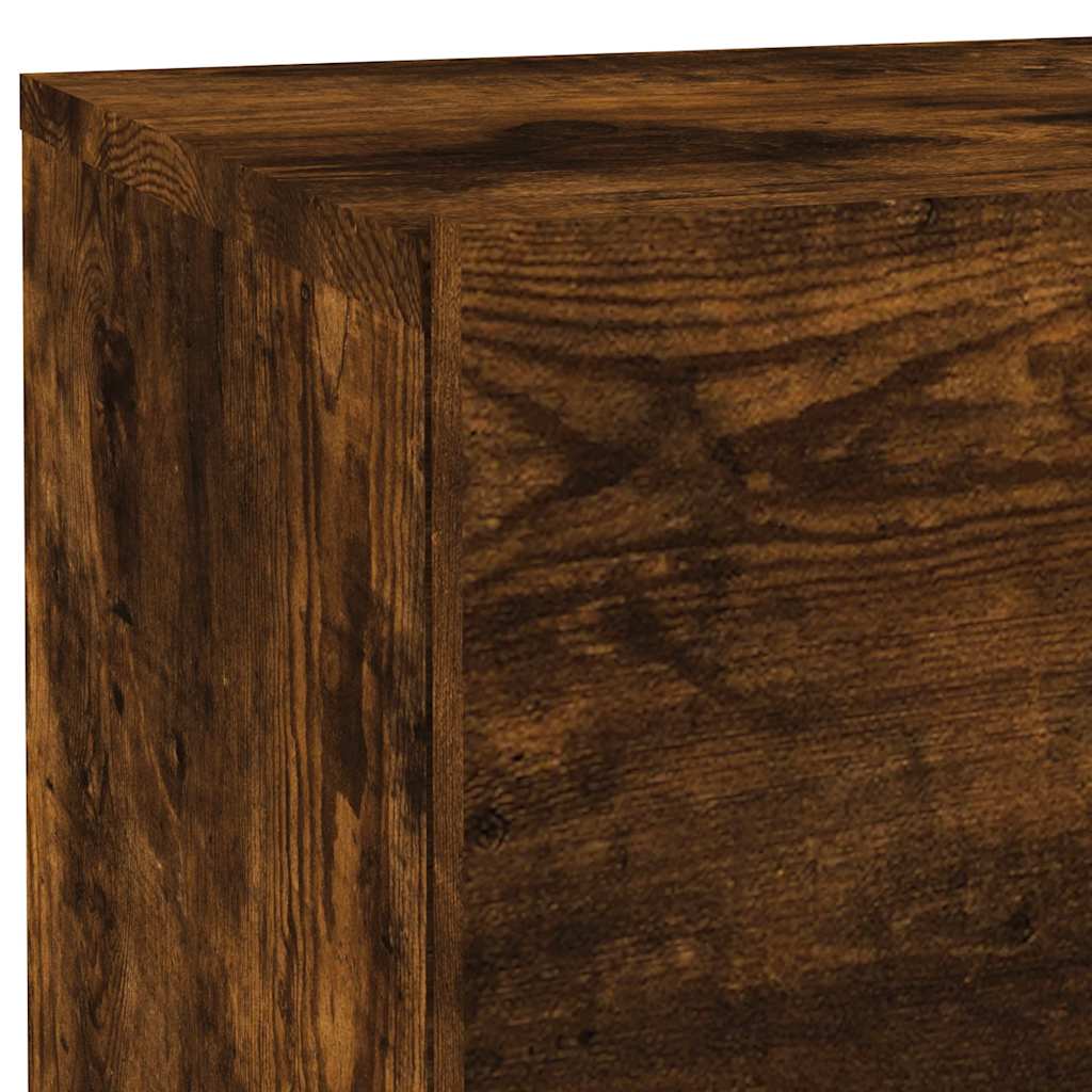 vidaXL Szafka nocna z oświetleniem LED, przydymiony dąb, 70x36x40,5 cm
