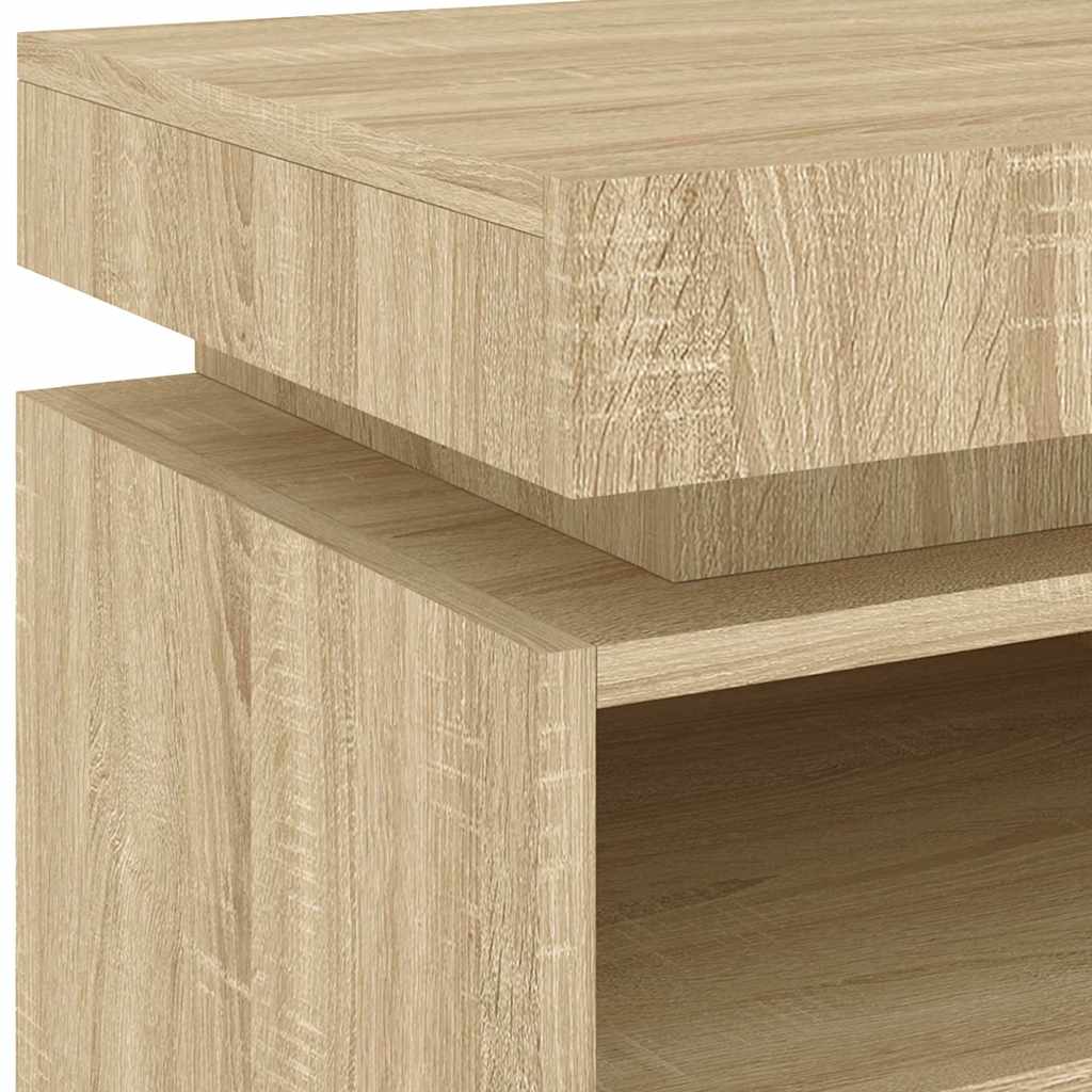 vidaXL Szafki nocne z LED, 2 szt., dąb sonoma, 40x39x48,5 cm