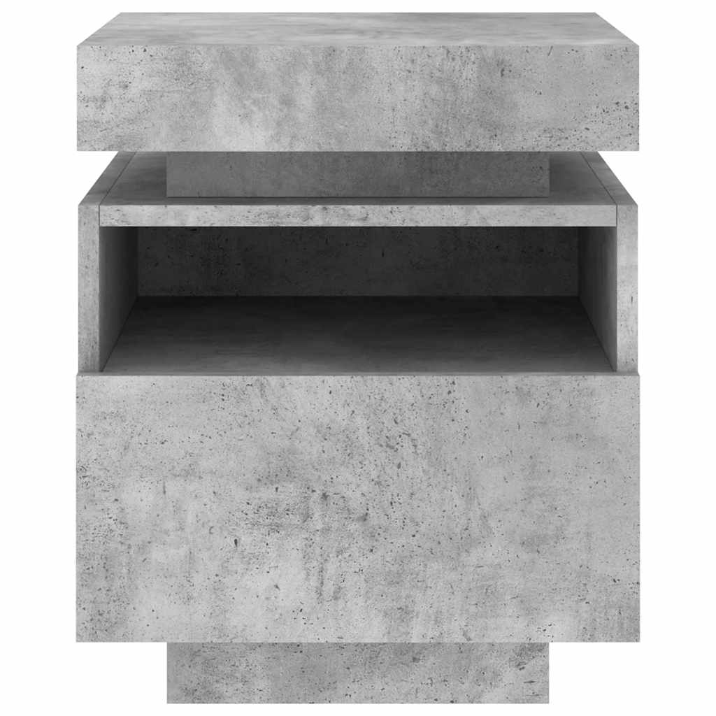 vidaXL Szafki nocne z LED, 2 szt., szarość betonu, 40x39x48,5 cm