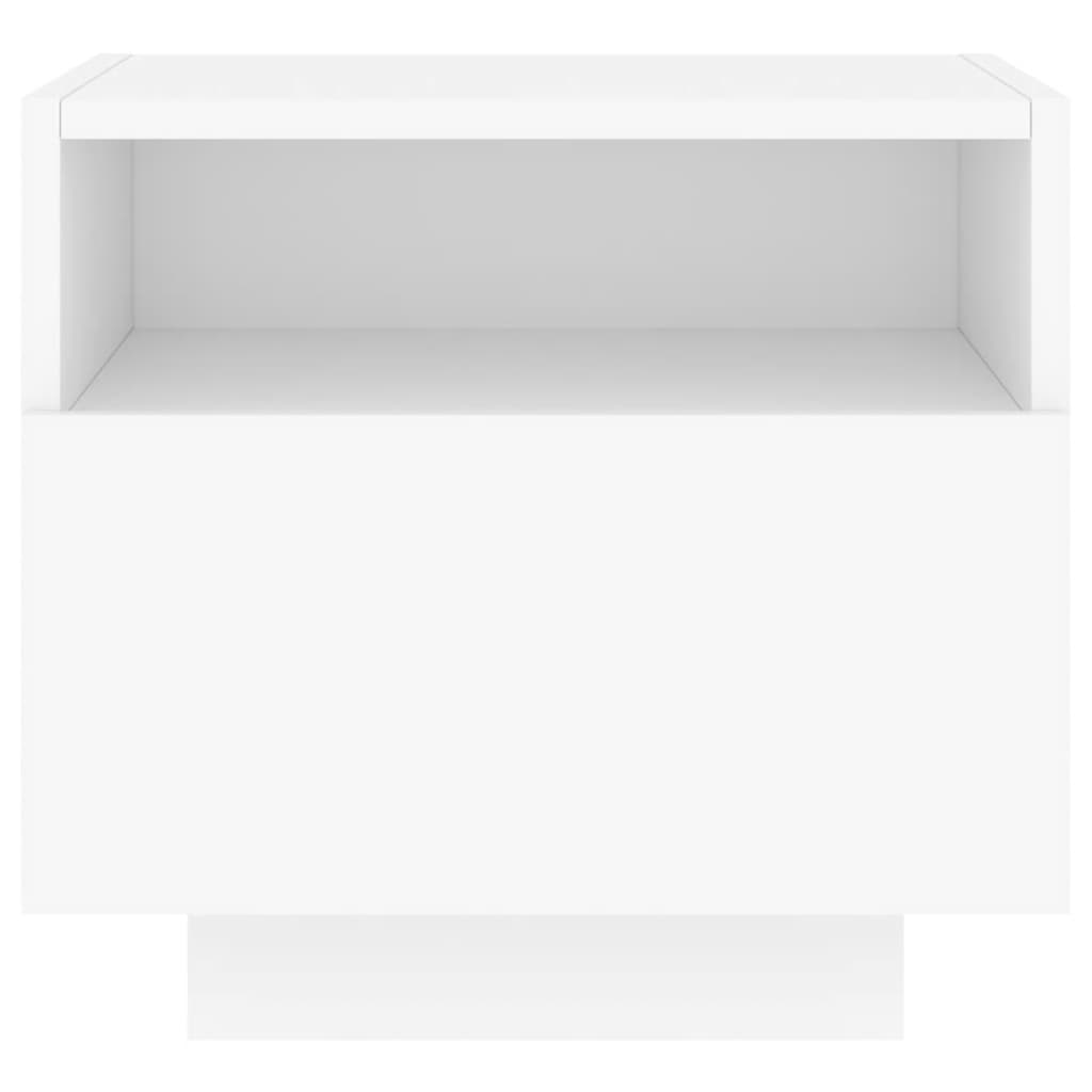 vidaXL Szafka nocna z podświetleniem LED, biała, 40x39x37 cm