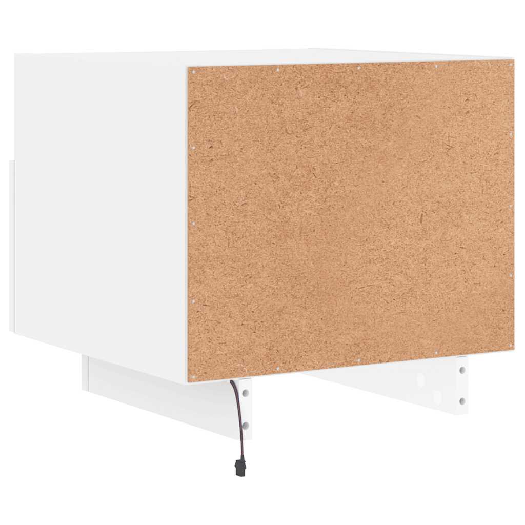 vidaXL Szafka nocna z podświetleniem LED, biała, 40x39x37 cm