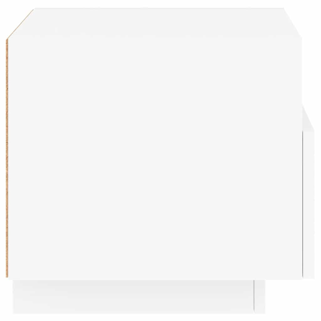 vidaXL Szafki nocne z oświetleniem LED, 2 szt., białe, 40x39x37 cm