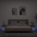 vidaXL Szafki nocne z oświetleniem LED, 2 szt., białe, 40x39x37 cm
