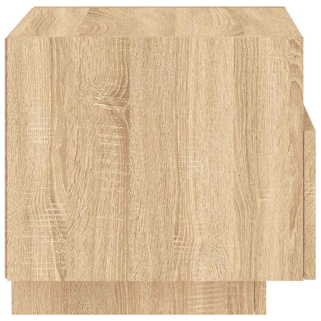 vidaXL Szafka nocna z oświetleniem LED, dąb sonoma, 40x39x37 cm