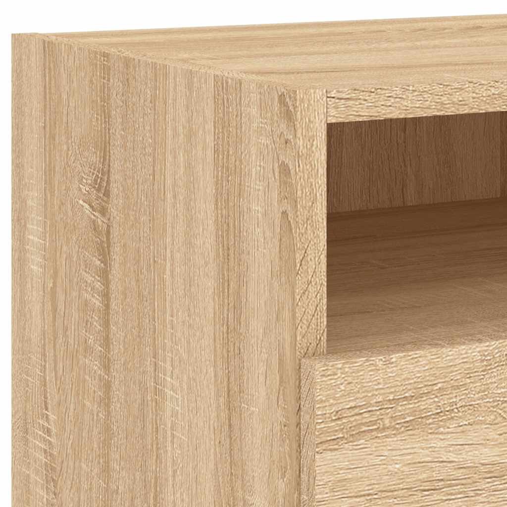vidaXL Szafka nocna z oświetleniem LED, dąb sonoma, 40x39x37 cm