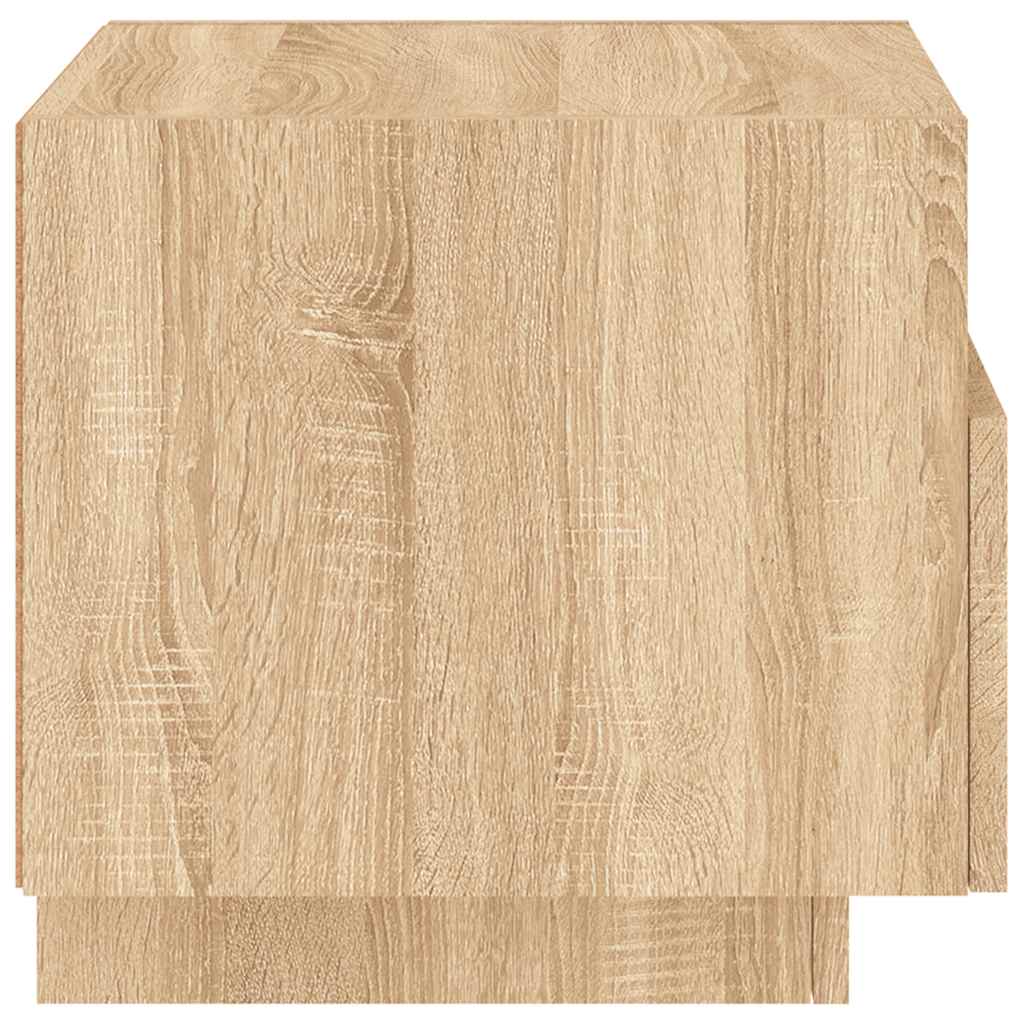 vidaXL Szafki nocne z LED, 2 szt., dąb sonoma, 40x39x37 cm