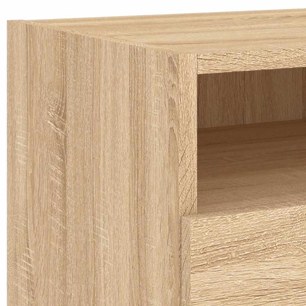 vidaXL Szafki nocne z LED, 2 szt., dąb sonoma, 40x39x37 cm