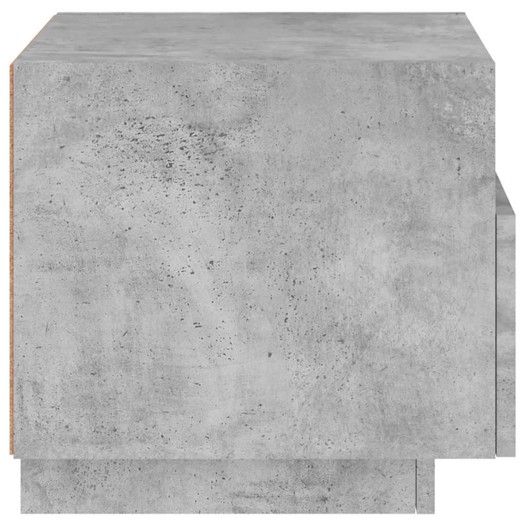 vidaXL Szafki nocne z LED, 2 szt., szarość betonu, 40x39x37 cm