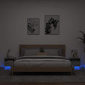 vidaXL Szafki nocne z LED, 2 szt., szarość betonu, 40x39x37 cm