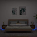 vidaXL Szafki nocne z LED, 2 szt., przydymiony dąb, 40x39x37 cm