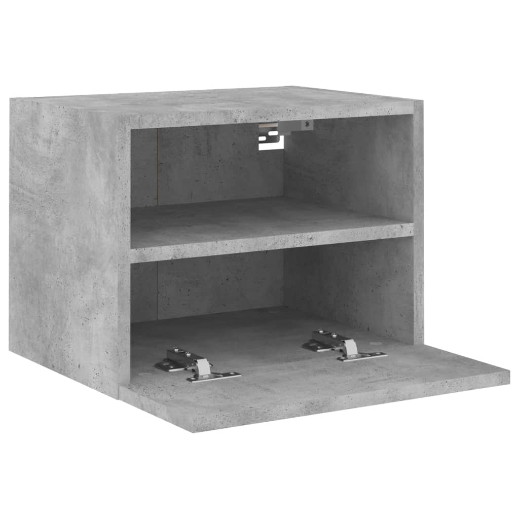 vidaXL Ścienne szafki TV, 2 szt., szarość betonu, 40x30x30 cm