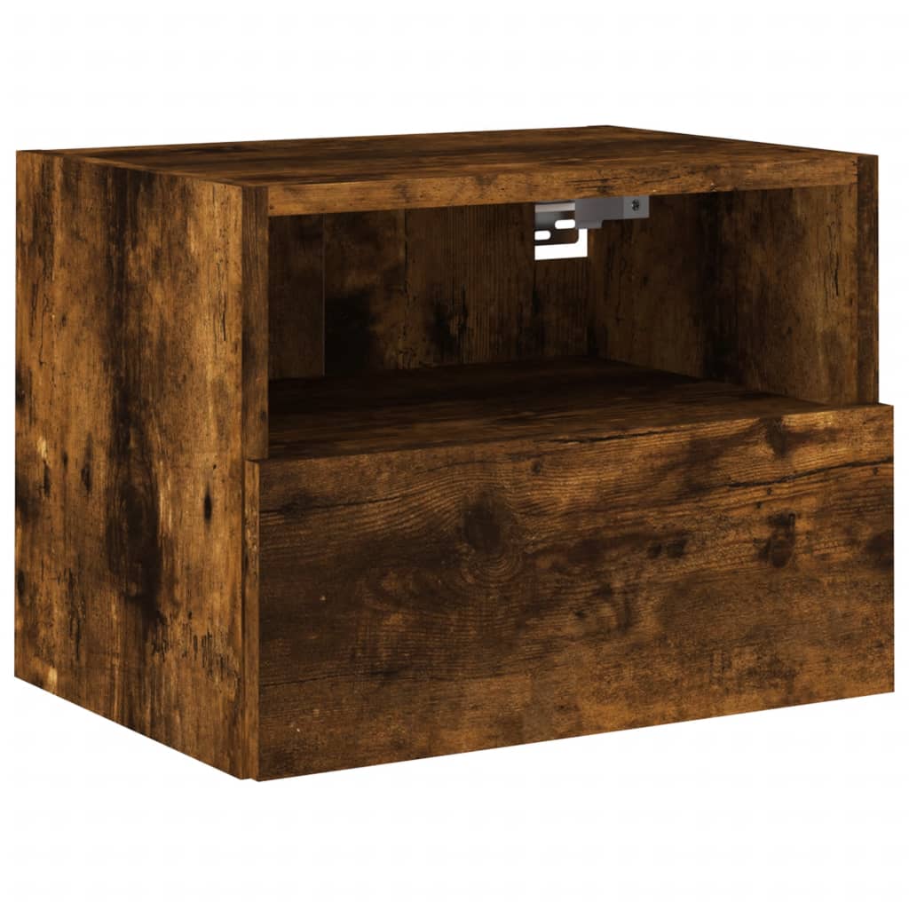 vidaXL Ścienne szafki TV, 2 szt., przydymiony dąb, 40x30x30 cm