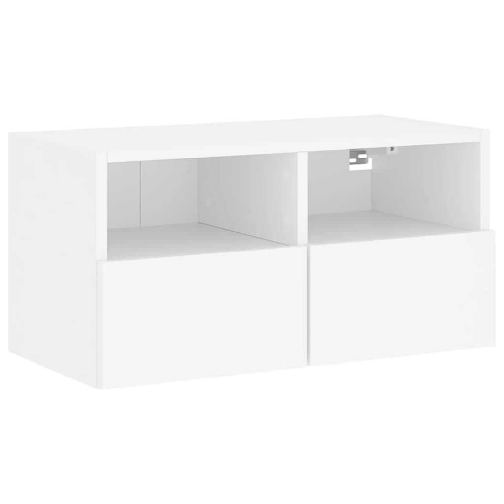 vidaXL Ścienna szafka TV, biała, 60x30x30 cm, materiał drewnopochodny