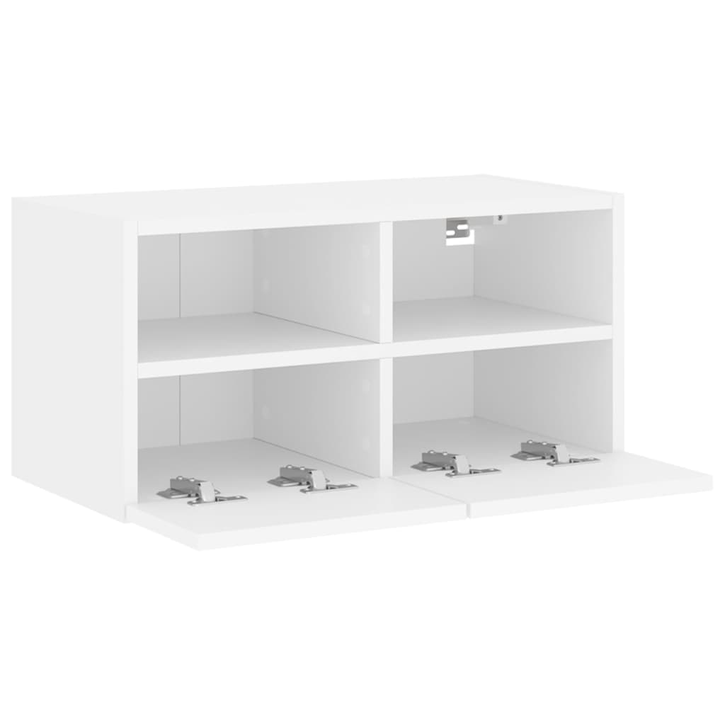 vidaXL Ścienna szafka TV, biała, 60x30x30 cm, materiał drewnopochodny