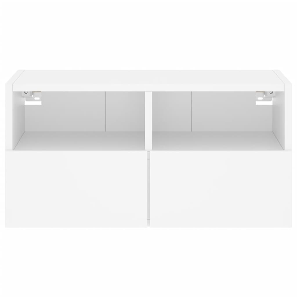 vidaXL Ścienna szafka TV, biała, 60x30x30 cm, materiał drewnopochodny
