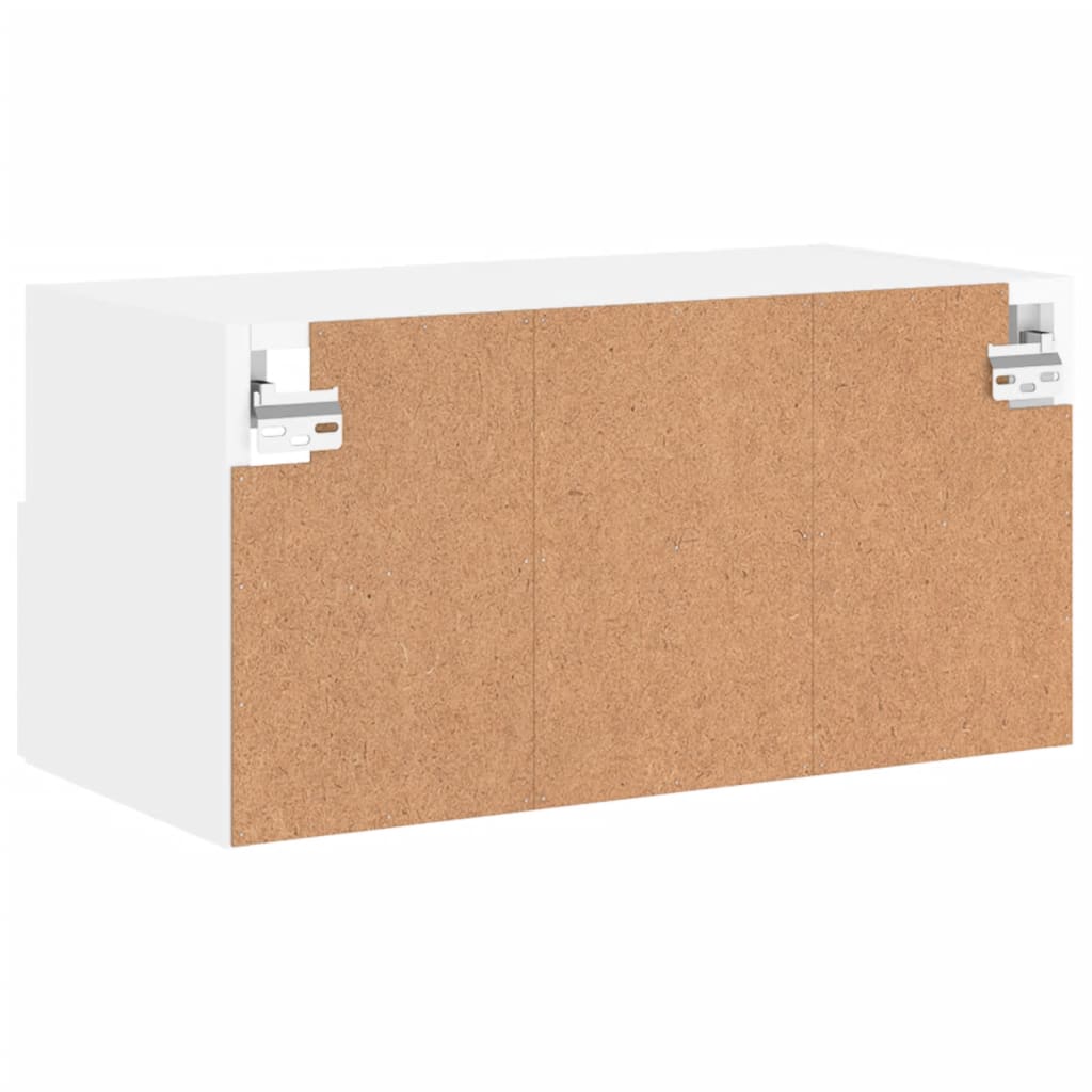 vidaXL Ścienna szafka TV, biała, 60x30x30 cm, materiał drewnopochodny