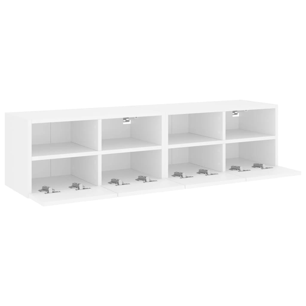 vidaXL Ścienne szafki TV, 2 szt., białe, 60x30x30 cm