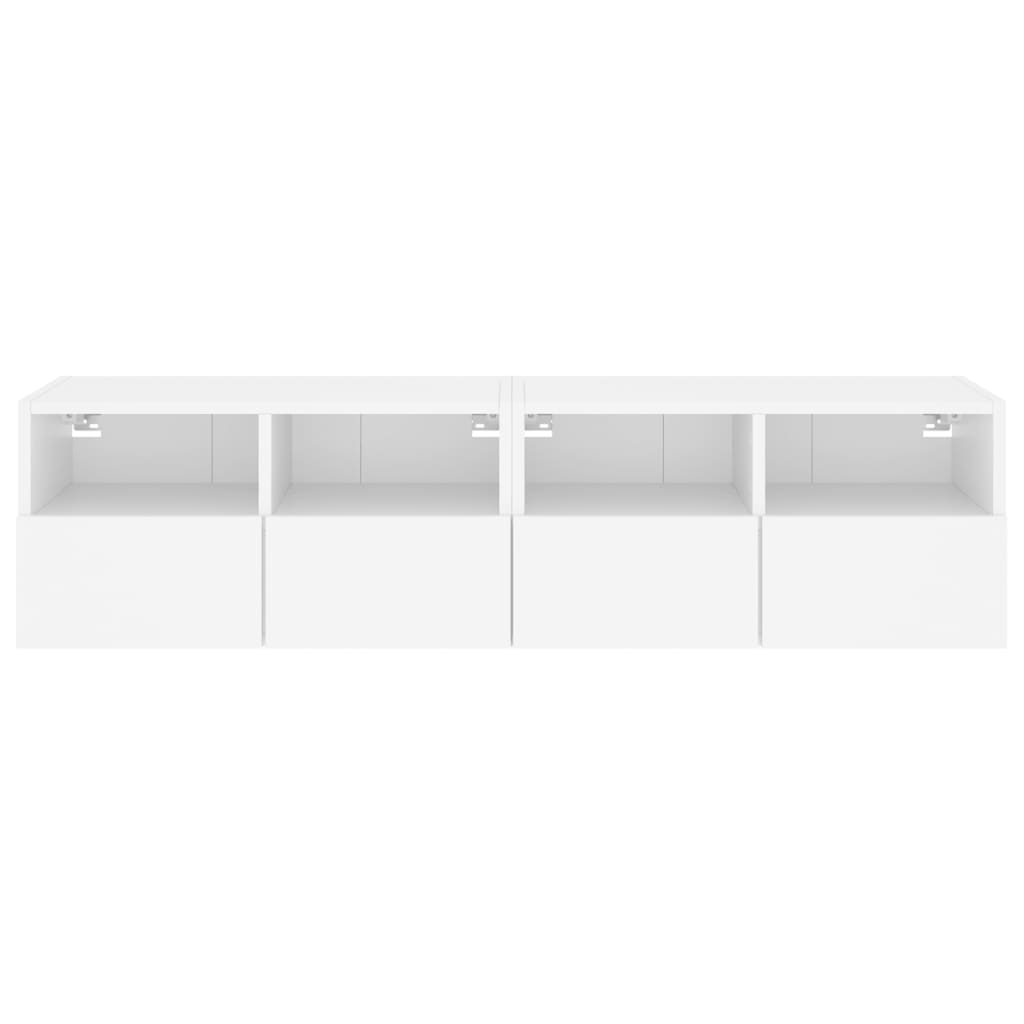 vidaXL Ścienne szafki TV, 2 szt., białe, 60x30x30 cm