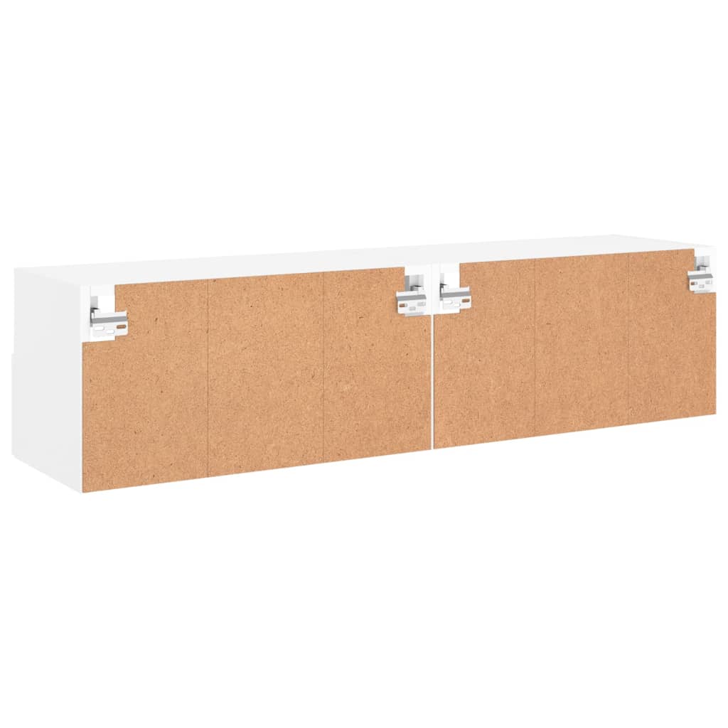 vidaXL Ścienne szafki TV, 2 szt., białe, 60x30x30 cm