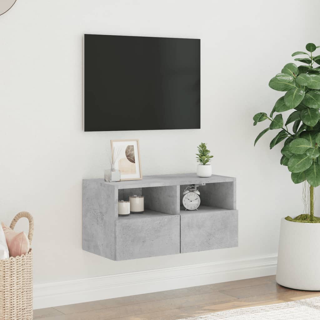 vidaXL Ścienna szafka TV, szarość betonu, 60x30x30 cm
