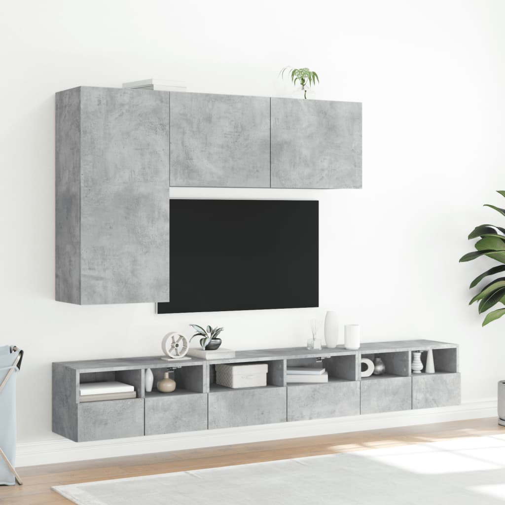 vidaXL Ścienna szafka TV, szarość betonu, 60x30x30 cm