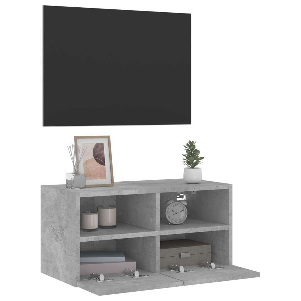 vidaXL Ścienna szafka TV, szarość betonu, 60x30x30 cm