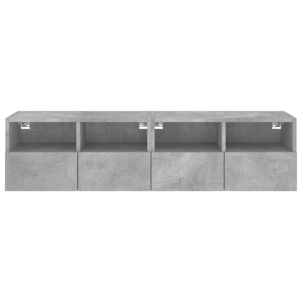 vidaXL Ścienne szafki TV, 2 szt., szarość betonu, 60x30x30 cm