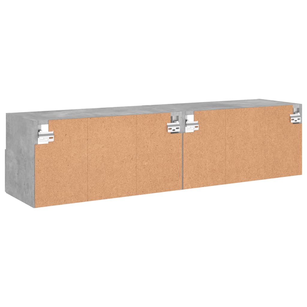 vidaXL Ścienne szafki TV, 2 szt., szarość betonu, 60x30x30 cm