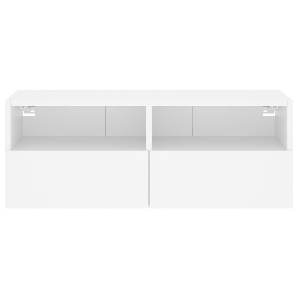 vidaXL Ścienna szafka TV, biała, 80x30x30 cm, materiał drewnopochodny